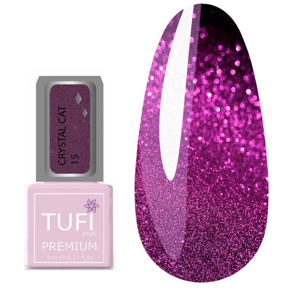TUFI Profi PREMIUM gel lak Crystal Cat 15