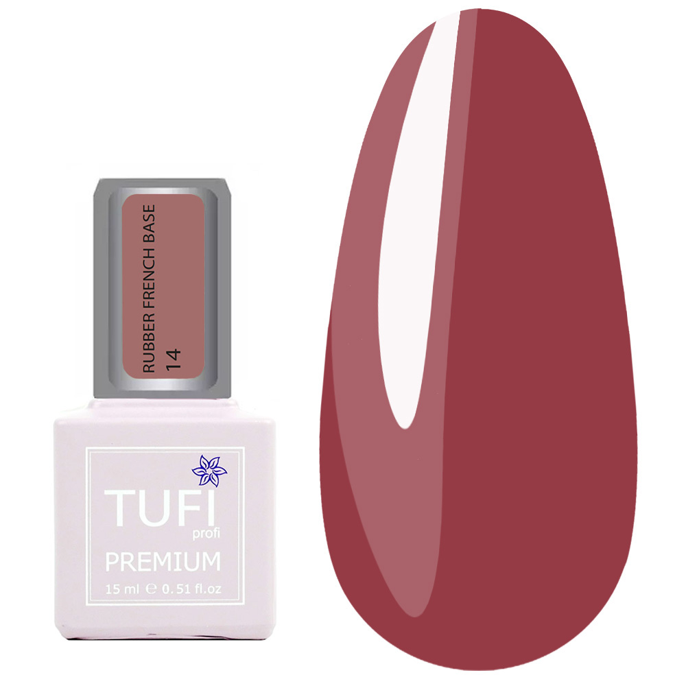 TUFI profi PREMIUM Rubber French Base 14 Wild Rosehip