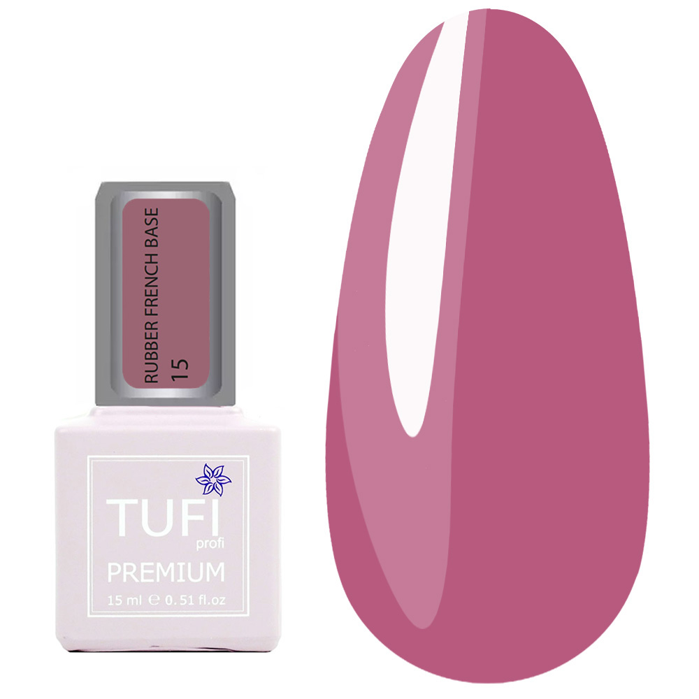 TUFI profi PREMIUM Rubber French Base 15 Tea Rose