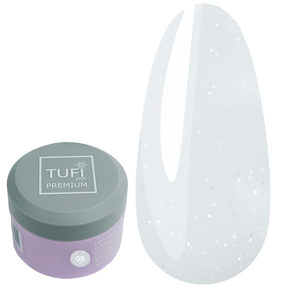 TUFI profi UV/LED GEL 09 White Frost